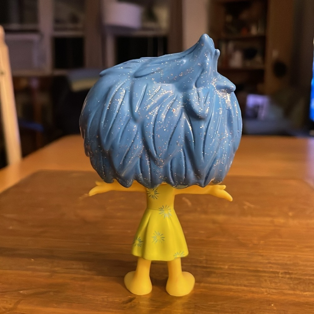 🌎Funko Pop! Disney Pixar Inside Out Joy #132 Glitter Hair Vinyl Figure No Box - Picture 3 of 9